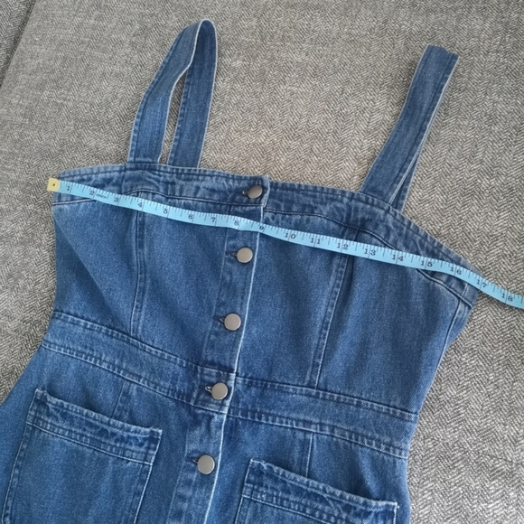 VINTAGE BB Dakota Lauren Button Front Denim Dress sz 4 - Picture 6 of 11